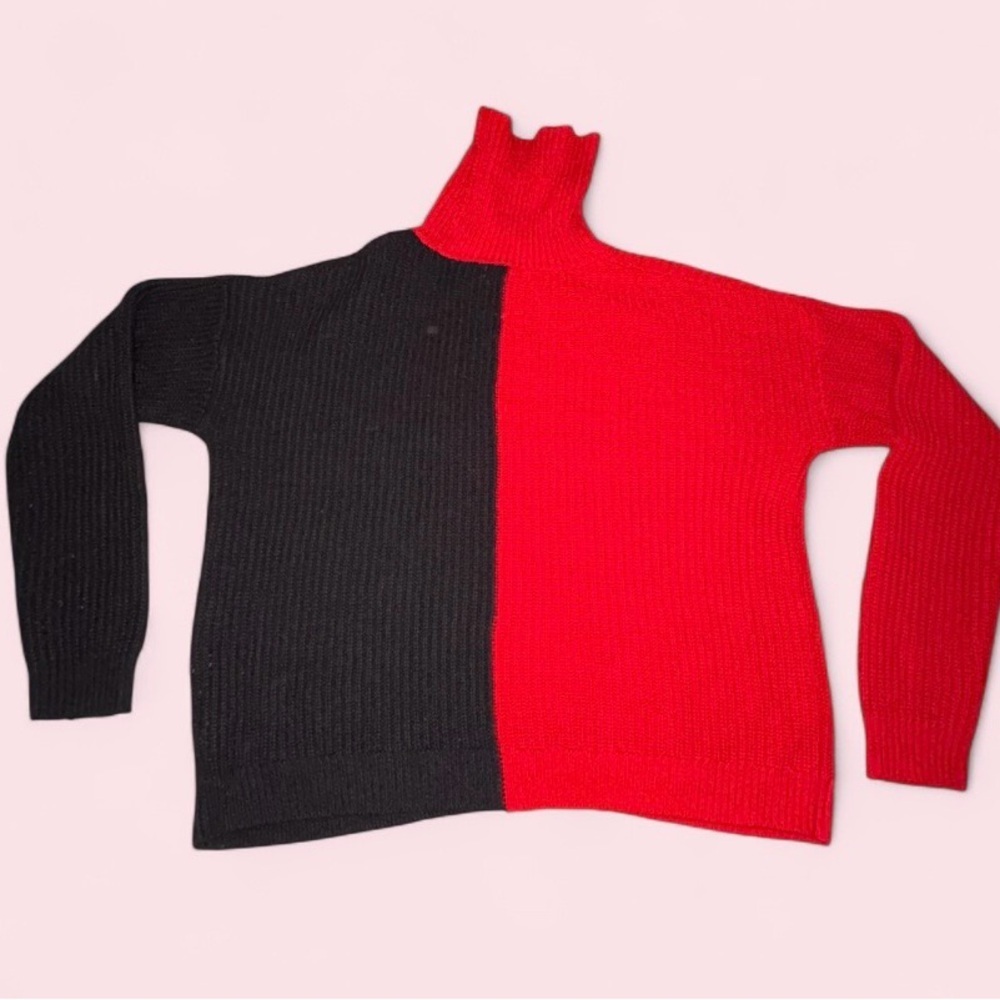 89th + Madison Colorblock Turtleneck Sweater | Women’s Large - Picture 5 of 6